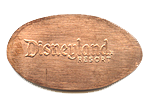 DL0493r DISNEYLAND ® RESORT pressed penny stampback. 