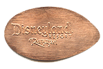 DL0494r DISNEYLAND ® RESORT, Rapunzel pressed penny stampback.