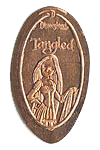  DL0494a Retired Princess Rapunzel from The Movie Tangled Wide border pressed penny or elongated coin image. 