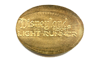 DL0499at DISNEYLAND ® RESORT, LIGHT RUNNER pressed token stampback.