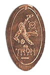 DL0500 Retired Tron's Sam Flynn Narrow border pressed penny or souvenir coin image. 