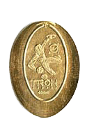 DL0500at Retired Tron's Sam Flynn Wide border pressed token or souvenir coin image.
