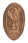 DL0503 Frontier Land Cowgirl Minnie Mouse pressed penny or elongated coin image.
