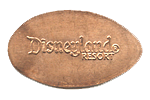 DL0505r DISNEYLAND ® RESORT pressed penny backstamp.
