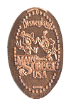 Main Street USA Mickey and Minnie Mouse pressed penny