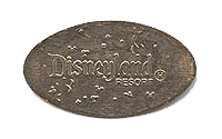 DL0516r DISNEYLAND  ®  RESORT with confetti and streamers souvenir pressed nickel reverse.
