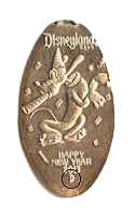 DL0538 Retired Pluto Happy New Year 2012 Souvenir pressed nickel or souvenir coin image.