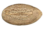 DL0547r - DL0549r Elongated Dime MICKEYS TOONTOWN DISNEYLAND  ®  PARK Backstamp pressed dime.