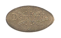 DL0567r DISNEYLAND  ®  RESORT with large snowflake Souvenir pressed nickel reverse.