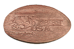 DL0568r-570r Main Street USA Disneyland ®  Park pressed penny set stampback. 