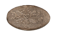 DL0588r DISNEYLAND  ®  RESORT with large snowflake Souvenir pressed nickel reverse. 