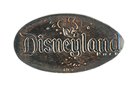 DL0626 DISNEYLAND ® PARK Top Hat Mickey New Year 2016  pressed nickel reverse.