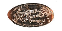 DL0649 Indiana Jones Disneyland horizontal elongated pressed coin image.     
