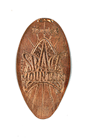 DL0667 Space Mountain Logo elongated coin image.      
