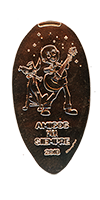 DL0687 Miguel Ravera and Dante, Amigos Para Siempre 2018 from Coco vertical elongated pressed coin image.  