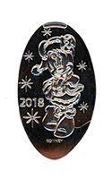 DL0694 2018 Mrs. Santa Minnie souvenir pressed nickel coin image.