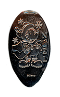 DL0700 Happy Mickey Mouse Noel souvenir pressed nickel coin image.