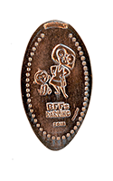 DL0719 Edna & Jack Jack Parr of Incredibles vertical elongated pressed coin image.  