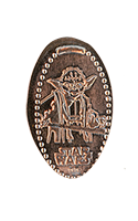 DL0740  Jedi Master Yoda of Star Wars vertical pressed penny image.