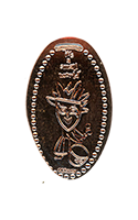 DL0748 Vending Style Machine "It’s a small world" Polynesian Drummer vertical elongated coin image. 