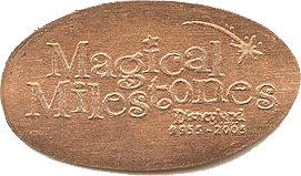 Disneylands 50th Anniversary Magical Milestones pressed coin sets.