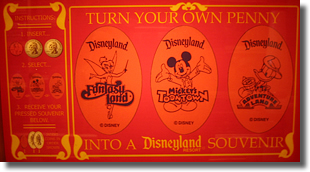 The DL0241-43 Early Tinker Bell, Mickey and Donald Fantasy Land, ToonTown and Adventure Land "Lands Pressed Penny Set".