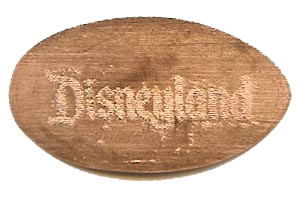 DL0279 Splash Mountain Critter Country pressed coin, early dot matrix style backstamp.