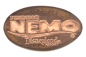 DL0477-479r (Logo) FINDING NEMO® DISNEYLAND ® RESORT pressed penny stampback or reverse.