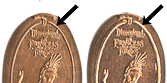 Comparison of the DL0492 and DL0492a pressed pennies.