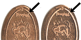 Comparison of the DL0493 and DL0493a pressed pennies.