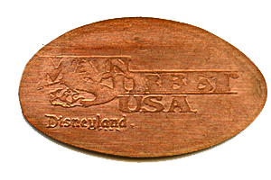 DL0568r-570r Main Street USA Disneyland® Park pressed penny set reverse. 