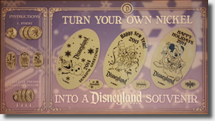 2014 Disneyland Holiday Nickel Press DL0586, DL0587, and DL0588 Marquee 12/07/14.