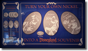 2016 Main Street USA Disneyland pressed nickel set marquee on March 18, 2016.