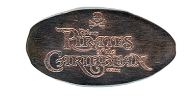 DL0639-641  Pirates of the Caribbean pressed coin stampbacks.