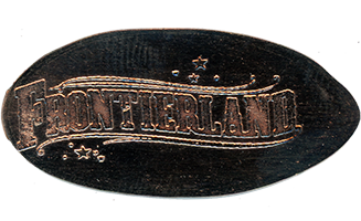 Frontierland pressed coin backstamp.