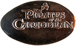 DL0730-733 Pirates of the Caribbean Pressed Coin Set Stampback.