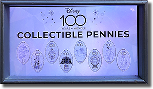 Open guide page to Disney 100 Years of Wonder HAUNTED MANSION penny press DL0760-767