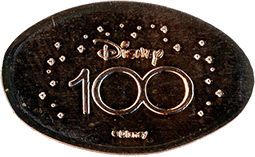 Disneyland Resort Disney 100 Years of Wonder Pressed Penny Stampback or Reverse