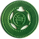 Newer Green Disney Medal Typer Token