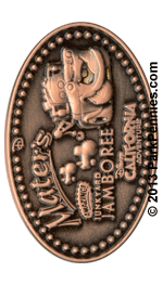 Mater's Junkyard Jamboree pressed penny pin