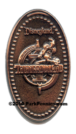 Pluto Tomorrowland pressed penny pin
