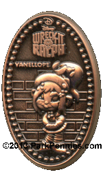 Wreck It Ralph Vanellope pressed penny pin