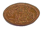 Picture of Disneyland souvenir Splash Mountain pressed pennies - elongated coins.