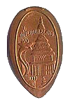 Picture of Disneyland souvenir Adventureland pressed pennies - elongated coins.