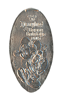 DL0624 Santa Mickey Happy Holidays 2015  Souvenir pressed nickel.