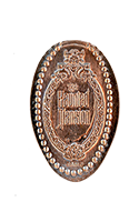 DL0711 Vending Machine Haunted Mansion Logo vertical elongated coin image.