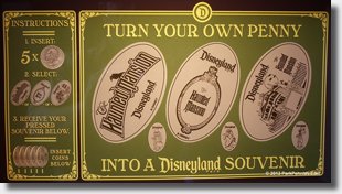 Haunted Mansion pressed penny machine marquee sign 2012