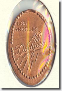 LA Dodgers sports pressed penny