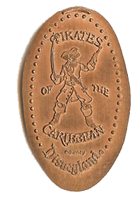 Prototype Pirate Pressed Penny or elongated coin