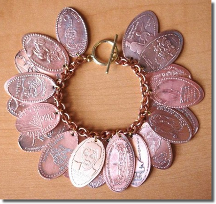 Copper pressed penny bracelet fun jewelry.